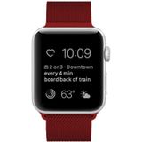 Voor Apple Watch Series 6 & SE & 5 & 4 40mm / 3 & 2 & 1 38mm Milanese Loop Magnetic Stainless Steel Watchband (Rose Red)