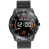 MX12 1.3 inch IPS Color Screen IP68 Waterproof Smart Watch  Support Bluetooth Call / Sleep Monitoring / Heart Rate Monitoring  Style:Steel Strap(Black)
