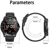 MX12 1.3 inch IPS Color Screen IP68 Waterproof Smart Watch  Support Bluetooth Call / Sleep Monitoring / Heart Rate Monitoring  Style:Steel Strap(Black)