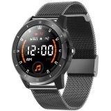 MX12 1.3 inch IPS Color Screen IP68 Waterproof Smart Watch  Support Bluetooth Call / Sleep Monitoring / Heart Rate Monitoring  Style:Steel Strap(Black)