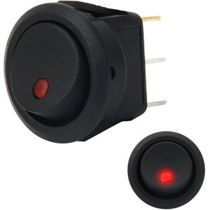 20 Amp 12 Volt Triple Plugs LED ON OFF Rocker Power Switch (Red Light)