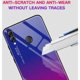 For Huawei Honor 10 Lite Gradient Color Glass Case(Red Blue)