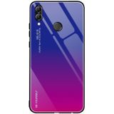 For Huawei Honor 10 Lite Gradient Color Glass Case(Red Blue)