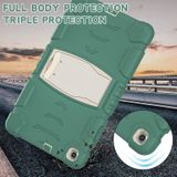 For Samsung Galaxy Tab A 10.1 (2019) T510 3-Layer Protection  Screen Frame + PC + Silicone Shockproof Combination Case with Holder(Emerald Green)