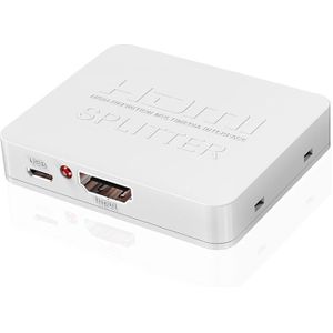 1x2 Mini HDMI Amplifier Splitter  Support 3D & 4K x 2K (White)