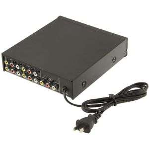 4-Way Video & Audio AMP Splitter with Switch  1 Input  4 Outputs (JM-VA104)