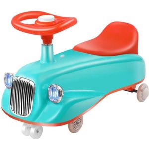 Childrens Twisting Car Anti-side-fall Childrens Swing Car Scooter(Green)