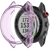 For Garmin Approach S62 Transparent TPU Silicone Watch Case(Transparent Purple)