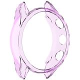 For Garmin Approach S62 Transparent TPU Silicone Watch Case(Transparent Purple)