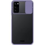 Voor Huawei HonorV30 MOFI Xing Dun Series PC + TPU Anti-peep Waterproof and Anti-drop All-inclusive Protective Shell  Translucent Frosted(Purple)