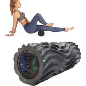 Three-zone Vibration Electric Muscle Relaxation Roller Vibration Massage Yoga Column Foam Roller  USB Model(Space Gray)