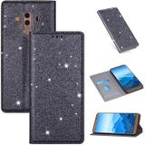 For Huawei Mate 10 Pro Ultrathin Glitter Magnetic Horizontal Flip Leather Case with Holder & Card Slots(Gray)