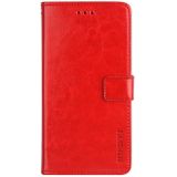 For iPhone X / XS idewei Crazy Horse Texture Horizontal Flip Leather Case with Holder & Card Slots & Wallet(Red)