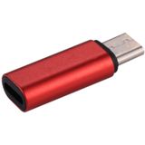8 Pin Female to USB-C / Type-C Male Metal Shell Adapter  For Galaxy S8 & S8 + / LG G6 / Huawei P10 & P10 Plus / Oneplus 5 / Xiaomi Mi6 & Max 2 and other Smartphones(Red)