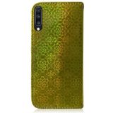 For Galaxy A70 Solid Color Colorful Magnetic Buckle Horizontal Flip PU Leather Case with Holder & Card Slots & Wallet & Lanyard(Gold)