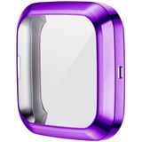 For Fitbit versa 2 Plating TPU All-inclusive Protective Shell(Purple)