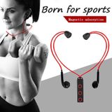 BT313 Magnetic Earbuds Sport Wireless Headphone Handsfree bluetooth HD Stereo Bass Headsets with Mic(White)