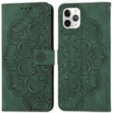 Mandala relif lederen telefoonhoesje voor iPhone 11 Pro Max