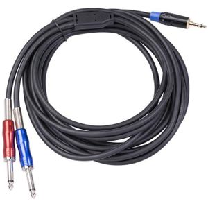 TC195BULS01-50 3.5mm Male to Dual 6.35mm Mono Male Audio Cable  Length:5m