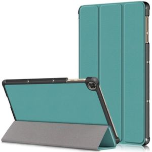 For Huawei Enjoy Tablet 2 10.1 inch / Honor Pad 6 10.1 inch Solid Color Horizontal Flip Leather Case with Three-folding Holder & Sleep / Wake-up Function(Green)