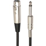 30cm XLR 3-Pin Female to 1/4 inch (6.35mm) Male Plug Stereo TRS Microphone Audio Cord Cable
