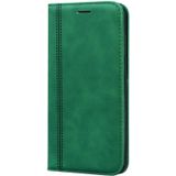 For Huawei Honor 9 Lite Frosted Business Magnetic Horizontal Flip PU Leather Case with Holder & Card Slot & Lanyard(Green)