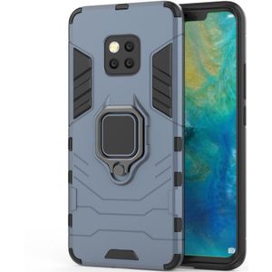 PC + TPU Shockproof Protective Case for Huawei Mate 20 Pro  with Magnetic Ring Holder (Navy Blue)