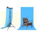 70x200cm T-Shape Photo Studio Background Support Stand Backdrop Crossbar Bracket Kit with Clips