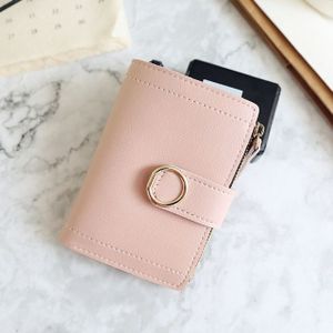 Women Wallets Small Fashion Leather Purse Ladies Card Bag For Female Purse Money Clip Wallet(Light Pink)