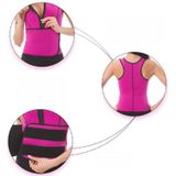 Neoprene Corset Yoga Vest Sweat Suit Postpartum Belly Belt  Size:XXXL(Rose Red)