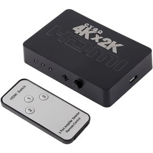 4K 3 Ports HDMI Switch with Remote Control