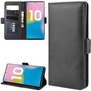 Dual-side Magnetic Buckle Horizontal Flip Leather Case for Galaxy Note 10 Pro  with Holder & Card Slots & Wallet & Photo Frame(Black)