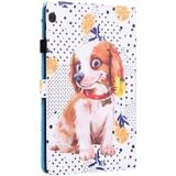 For Lenovo M10 FHD REL TB-X605FC / TB-X605LC Animal Pattern Horizontal Flip Leather Case with Holder & Card Slots & Photo Frame(Little Flower Dog)
