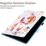 For Lenovo M10 FHD REL TB-X605FC / TB-X605LC Animal Pattern Horizontal Flip Leather Case with Holder & Card Slots & Photo Frame(Little Flower Dog)