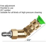 Car Wash Machine With High Pressure Air Conditioning Cleaning Nozzle 1/4 Copper Rotary Bending Joint 360 Degree Rotation Universal Fast Plug(1/4 Universal Corner Fast Plug)