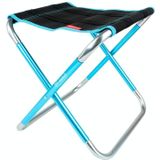 CLS Large 7075 Aluminum Alloy Outdoor Folding Stool Portable BBQ Fishing Folding Chair  Size: 30x25x31cm(Blue)