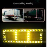 PVC Crystal Color Arrow Reflective Film Truck Honeycomb Guidelines Warning Tape Stickers 5cm x 25m(Fluorescent Green Red)