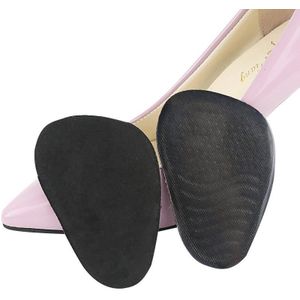 5 Pairs Anti-Slip Sole Pads For High Heels Gel Crystal Comfortable Half Pads  Colour: Flannel Black