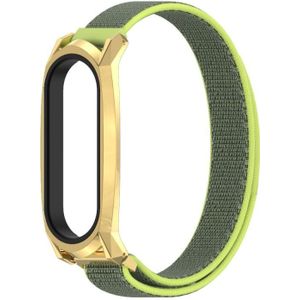 For Xiaomi Mi Band 6 / 5 / 4 / 3 Mijobs GT Nylon Loop Replacement Watchband(Yellow Gold)