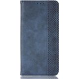 For Xiaomi Poco F3 GT / Redmi K40 Gaming Magnetic Buckle Retro Crazy Horse Texture Horizontal Flip Leather Case with Holder & Card Slots & Photo Frame(Blue)