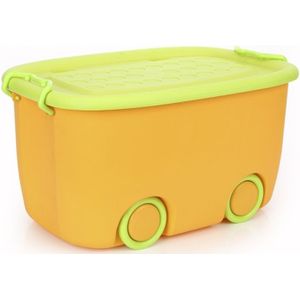 Sundries Finishing Plastic Drawer Locker Baby Toy Opbergdoos met katrol  grootte:47x31.5x25cm(Oranje)