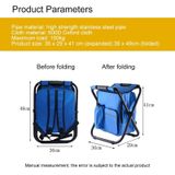 Outdoor Portable Folding Camping Chair Light Fishing Beach Chair Stainless Steel Pipe Folding Chair with Ice Bag(Black)