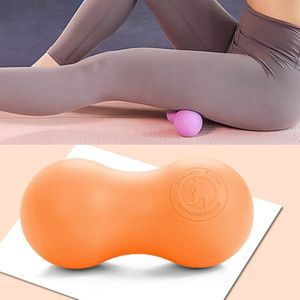 Fascia Ball Muscle Relaxation Yoga Ball Back Massage Silicone Ball  Specification: Flat Orange Peanut Ball