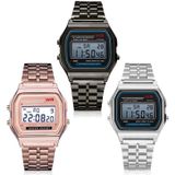 Unisex Sports Watches LED Digital Waterproof Quartz WristWatch(Silver)