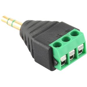 3.5mm Male Plug 3 Pole 3 Pin Terminal Block Stereo Audio Connector