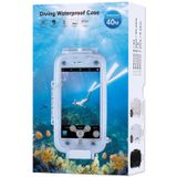 HAWEEL 40m/130ft Waterproof Diving Housing Photo Video Taking Underwater Cover Case for iPhone 7 & 8(White)