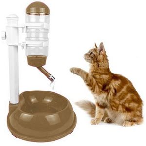 Liftable Automatic Drinking Fountain Pet Bowl Feeder Supplies(Gold)