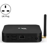 TX6 HD TV Box Media Player  Android 7.1 / 9.0 System  Allwinner H6  up to 1.5GHz  Quad-core ARM Cortex-A53  4GB + 32GB  Support Bluetooth  WiFi  RJ45  UK Plug