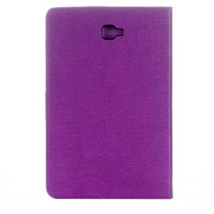 For Galaxy Tab A 10.1 (2016) / P580 Simple Style Horizontal Flip Leather Case with Holder & Card Slots & Wallet (Purple)