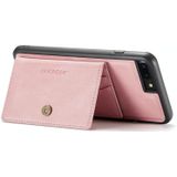 JEEHOOD Retro Magnetic Detachable Protective Case with Wallet & Card Slot & Holder For iPhone 8 Plus & 7 Plus(Pink)